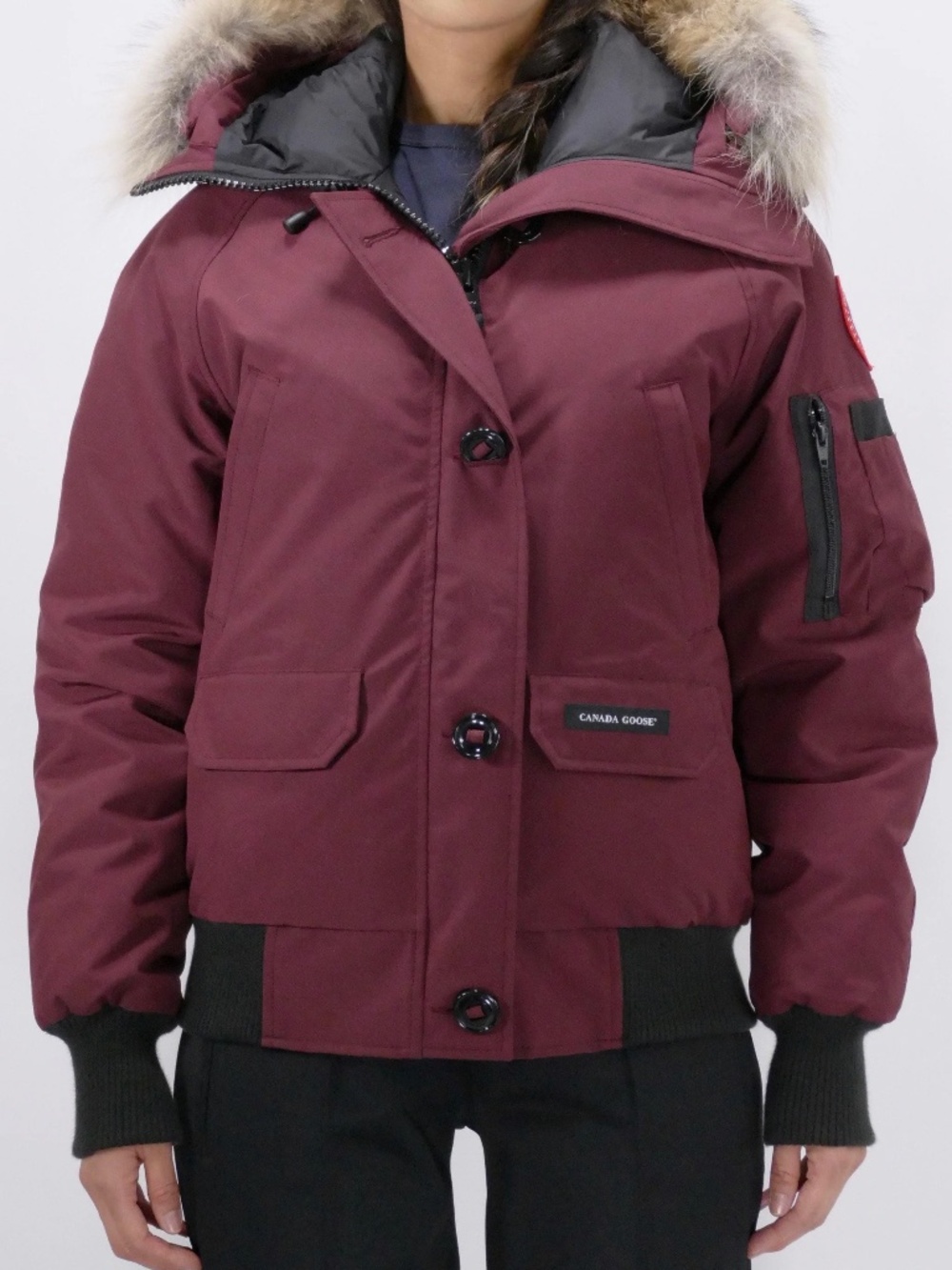NEW CANADA GOOSE WOMENS BOMBER CHILLIWACK - ELDERBERRY